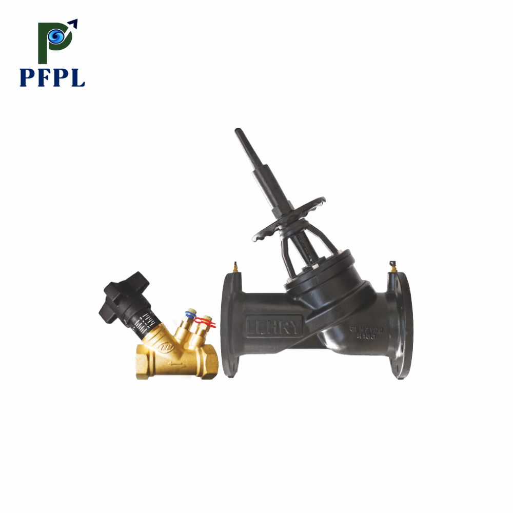 Oblique Pattern Brass & DI Static Manual Balancing Valve